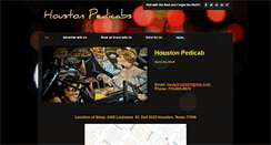 Desktop Screenshot of houstonpedicab.com